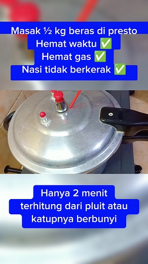 Cara Memasak Nasi Setengah Kilogram dengan Panci Presto