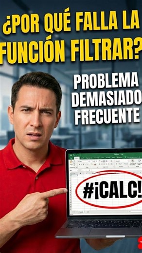 ¡Este error vuelve loco a cualquiera! 🤯🛑 ​La función FILTRAR es una de las mejores herramientas del Excel moderno, pero tiene un punto débil que la mayoría desconoce. Cuando tu criterio de filtrado es una parte de un número aparece el temido error #¡CALC! y te arruina el reporte. ​Muchos piensan que no tiene arreglo, pero existe un "truco secreto" (que casi ningún experto menciona) para blindar tu fórmula y que funcione siempre. ​👇 ¿QUIEREN LA SOLUCIÓN? 👇 ​Vamos a hacer un trato: si este vid