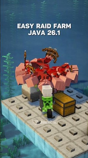 Minecraft Java 26.1 | Easy Raid Farm 🏴‍☠️ #minecraft #minecraftshorts #minecraftbuilding