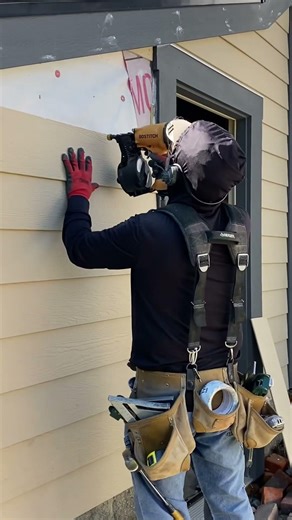 Installing LP Smartside siding #workerlife