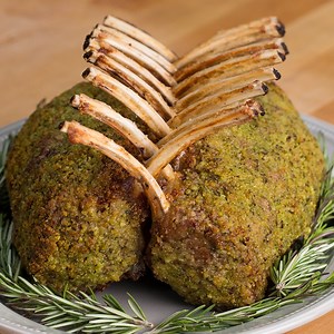 Garlic Rosemary Crusted Roast Rack of Lamb 🤤Perfect for Easter 🐰 FULL RECIPE: https://tasty.co/recipe/garlic-herb-crusted-roast-rack-of-lamb | Tasty UK