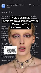 Tara Rule on Instagram: "@insideedition BREAKING : multi billion dollar company steals from a disabled woman and refuses to pay her. Surprise surprise. #insideedition #tararule #stolencontent #theft #ehlersdanlos #disability #chronicillness #losangeles #nyc #jojosiwa #ie"