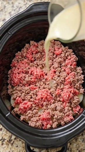 🥔🥩 Slow Cooker Ground Beef & Potatoes