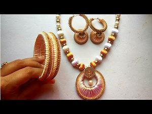 DIY White Silk Thread Jwellery Set| by MISS. ARTOFY