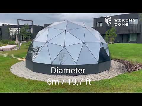 Mirrored Glass Dome. Install this geodesic dome yourself.