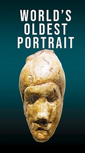 This tiny ivory carving of a woman's face is around 26,000 years old. From the Pavlovian group of the Gravettian culture, it was found at Dolní Věstonice, Moravia, Czech Republic. The carving matches the remains of a nearby woman who had a very special burial... And so some believe it is the oldest known portrait of a specific person. | Dan Davis - Author