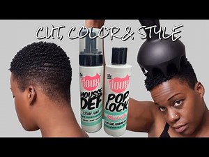 Tapered Cut, Color & Style Tutorial ft. The Doux Mousse Def | 4C Natural Hair