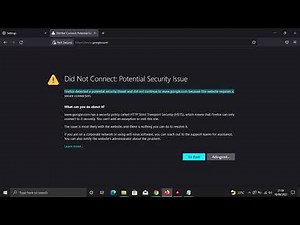 Mengatasi "Did Not Connect: Potential Security Issue" pada browser Mozilla firefox