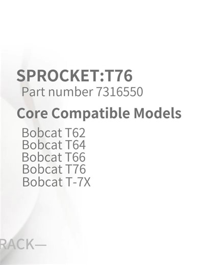 SPROCKET：T76，part number：7316550#sprockets #CTL #trackroller
