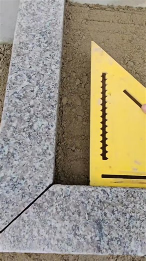 building a granite step using these silver granite kerbs 🔥 mitres are the only way no but jointing here 😎 #landscaping #construction #howto #granite #step | Td Landscapes