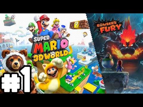 World 1 Super Mario 3D World + Bowsers Fury Full 100% Walkthrough