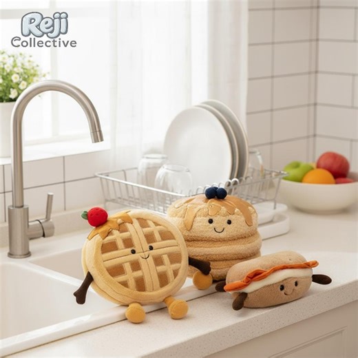 Jellycat-style Food Plush Toys – Cute Waffle, Pancake & Breakfast Plushies | Soft Kawaii Kitchen Decor Gift - Etsy