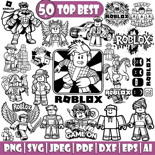 Roblox SVG, Roblox SVG Bundle, Roblox Game Character Clipart, Roblox PNG Files for Cricut, Gamer Svg Bundle,roblox Manface Svg,roblox Vector - Etsy Canada