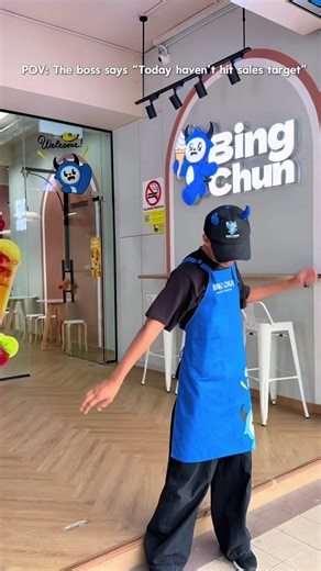 POV : The boss say “ Today haven’t hit sales target “ #Bingchun #ชาผลไม้ #ปิงชุน