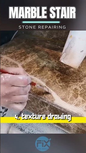 How to Fix Damaged Marble Stair | MARBLE CRACK | cracked marble | stone repairing #howto #diy
