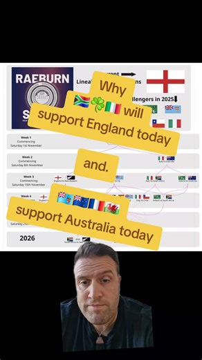 There might be some unexpected alliances in the stands today 👀 In England vs Australia you might see fans from other nations quietly cheering each side and here’s why. This is not just any match it is for the Raeburn Shield rugby’s men’s Lineal World Title the winner stays on crown that has been passed from team to team since 1871. If England defend it today Fiji New Zealand France and Wales will all be cheering them on because if England keep the Shield those nations could be next in line to c