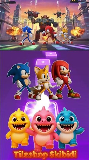 Sonic The Hedgehog 🆚 Knuckles 🆚 Super Sonic 🆚 Baby Shark Coffindance #shorts #coffindance