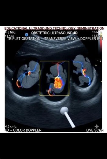🚨 Emergency Doppler? Monitoring triplet flow! #Shorts #Viral #Triplets #baby