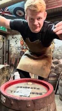 Making sure the cask is 'sweet. - Cask maintenance ep 1… #cooper #brewery #beer #whisky #woodworking