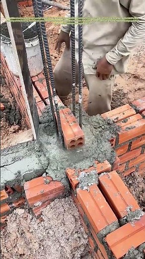 Building Basics Unveiled: How Workers Strategically Place Bricks in Reinforced Structures
