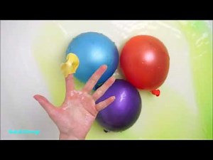 [ Learn Colours] 5 Colors Water Wet Balloons Balloon Nursery Rhyme & Finger Family Songs Children