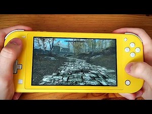 Skyrim - демонстрация геймплея на Switch Lite. *Вы знали, что Каджиты летают?*