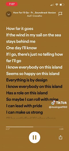 How far ill go by #auliicravalho #moana #music #lyrics #fyp | moana song