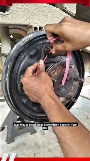 Easy Way to Install Rear Brake Piston Seals on Your Car #shorts #mechanic
