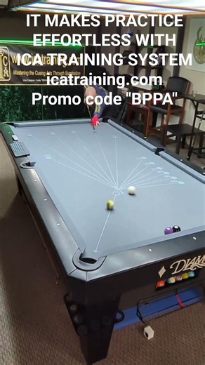 EFFORTLESS PRACTICE WITH ICA TRAINING SYSTEM #8ballpool #billiards #training #9ball #8ball