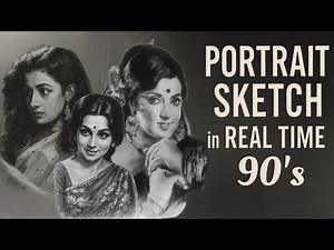 "How I Draw a 90s Style Portrait | Full Real-Time Sketch Tutorial"
