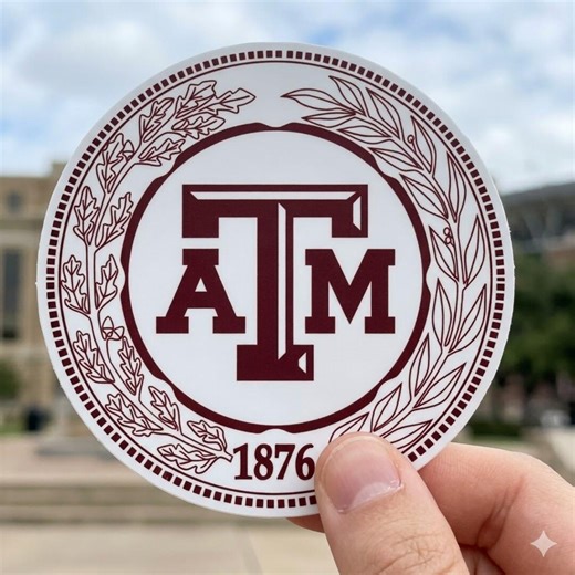 Texas A&M University Sticker, Official ATM Seal Vinyl Decal, Aggies Alumni Graduation Gift, College Station TX Laptop Water Bottle Decor - Etsy