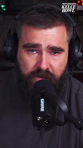 “You’re crying after the game and they’re not tears of sadness they’re tears of joy” - Jason Kelce If THIS doesn’t get you emotional, well, then you’re not human. 🎥 @newheightshow Insta | Jamie Apody