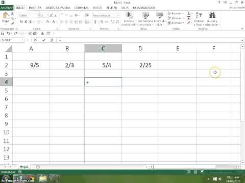 USO DE EXCEL PARA SOLUCION DE FRACCIONES
