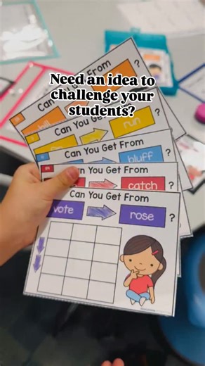 Emily Garcia | Education to the Core | Have you seen the Word Ladder Challenge Cards?!? 🪜 Students will start with a word or picture, then change phonemes to get to the end... | Instagram