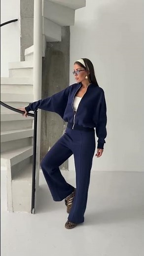 Navy Oversized Tracksuit Set Review — Under $25