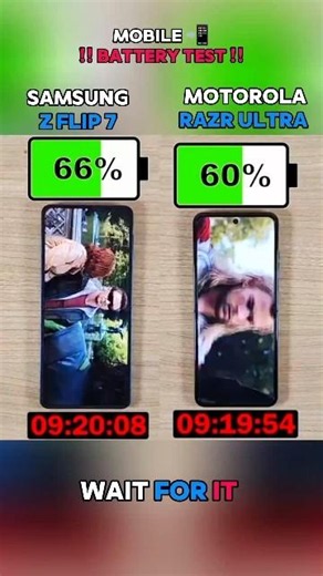 🔋⚡ SAMSUNG Z FLIP 7 VS MOTOROLA RAZR ULTRA BATTERY TEST!!