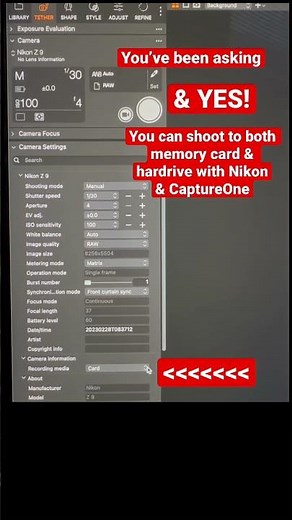 Save to memory card & hardrive at the same time with Nikon & CaptureOne #photography #captureone