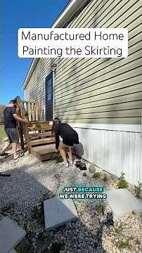 Manufactured Home- Painting the Skirting #manufacturedhomes #florida #diy