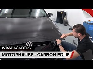 Motorhaube folieren mit Carbonfolie