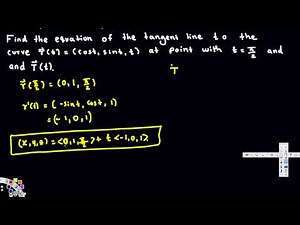 Equation of the tangent line and tangent vector - Vector Calculus