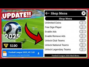Football League 2026 Mod Menu v0.1.65 | Football League Mod Apk v0.1.65 | Gameplay