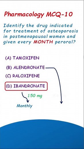 Osteoporosis - Pharmacology MCQ-10