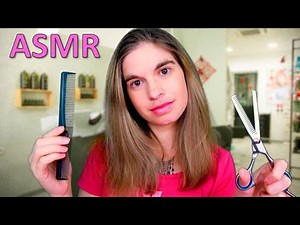 [ASMR] Une apprentie coiffeuse s'occupe de tes cheveux - lavage, séchage, coupe