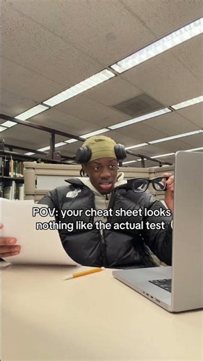 POV: your cheat sheet looks nothing like the actual test