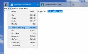 Nuevas características del Bloc de notas en Windows 10