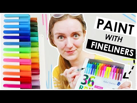 You Can PAINT with FINELINERS ? - Staedtler Triplus fineliner