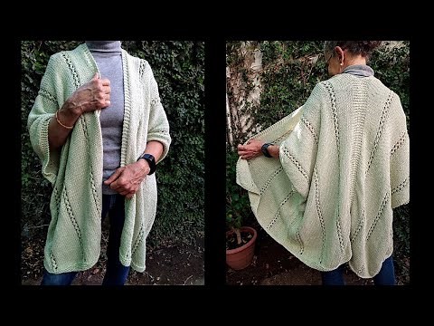 Cárdigan/Chaleco SÚPER FÁCIL a dos agujas ¡Paso a paso!