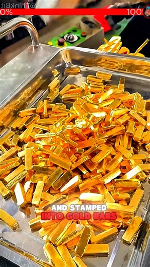 From raw rock to shining bullion — this is how gold bars are created. The process involves gravity separation, melting, and precise casting, transforming raw gold into the perfect rectangular bars we see in vaults and markets worldwide. #100percentbrain #gold #science #metals #mining #technology #facts | Job Vibes