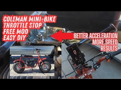 Coleman Mini-Bike Throttle stop easy FREE DIY mod better acceleration more speed results safe 200