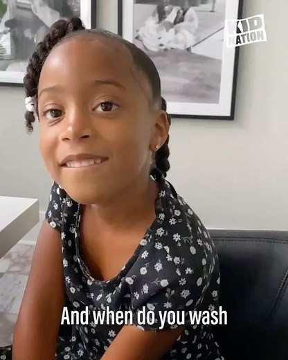 Eudoxie (Eh-dox-ee) Bridges | Bravo Cai! Our big girl sharing her ways to stay clean and safe! @kidnation thank you for involving our beautiful girls in this important... | Instagram